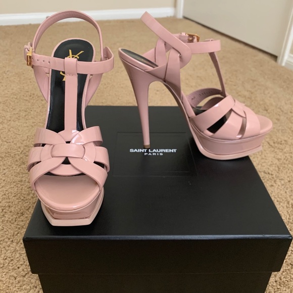 YSL TRIBUTE PLATFORM SANDALS IN PATENT LEATHER - Picture 3 of 7